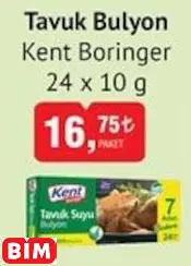 KENT BORİNGER  TAVUK BULYON